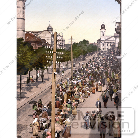 #19712 Photo of the Hauptstrazze and Market in Debrecen, Debreczin, Hungary by JVPD