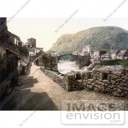 #19715 Photo of the Stari Most Bridge on the Neretva River in Mostar, Herzegowina by JVPD