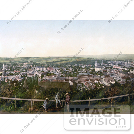 #19743 Photo of Children Playing on a Fence With a View of Miskolc, Miszkolc, Miskolez, Hungary by JVPD