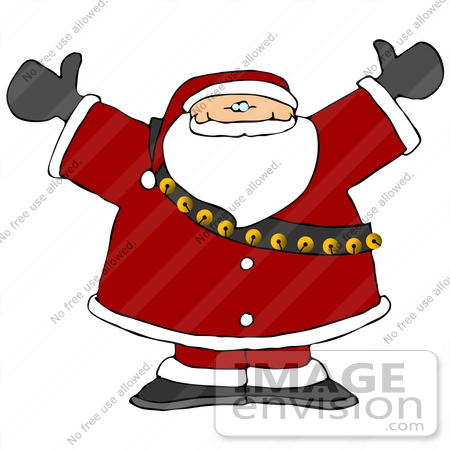 #19751 Jolly Santa Claus With Open Arms Clipart by DJArt
