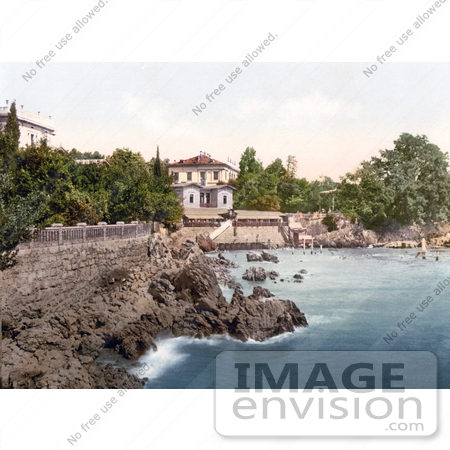 #19764 Photo of the Baths or Swimming Area in Opatija, Abbazia, Sankt Jakobi, Istria, Croatia by JVPD