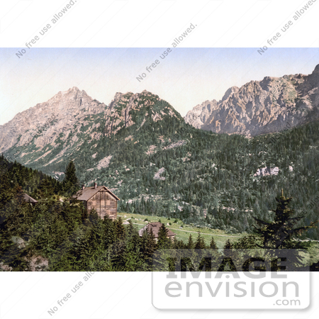 #19767 Photo of Mittelgrat and Lomnitzer Spitze, Tatra Mountains, Austro-Hungary by JVPD