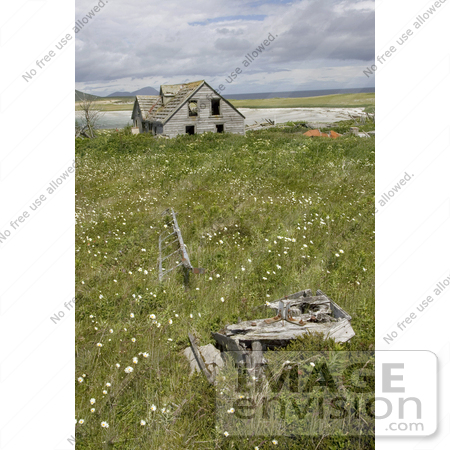 #19854 Photo of an Old Derelict House on Simeonof Island in Alaska by JVPD