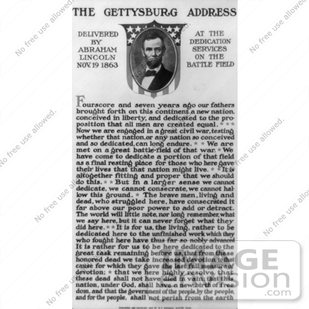 #1989 The Gettysburg Address Delivered by Abraham Lincoln by JVPD