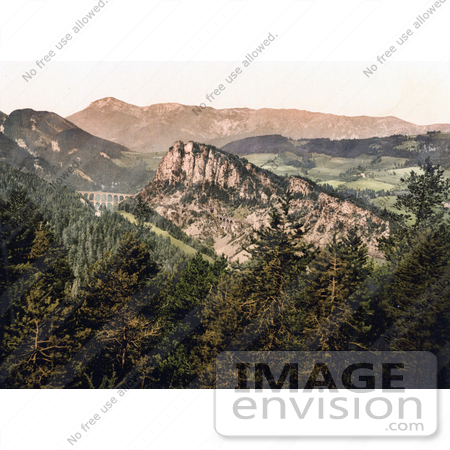 #19911 Stock Picture of Bolleros Road and the Semmering Railway Near Raxalpe Mountain, Styria, Austria by JVPD
