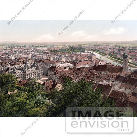 #19937 Stock Picture of Graz as Seen From the Schlossberg, Styria, Austria by JVPD