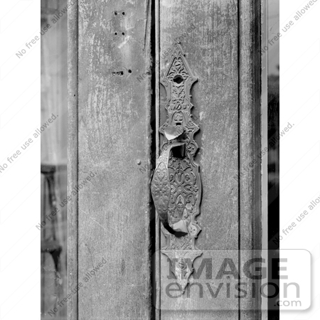 #20095 Stock Photo: Metal Door Handle and Lock at the P. D. Shube Hardware Store by JVPD