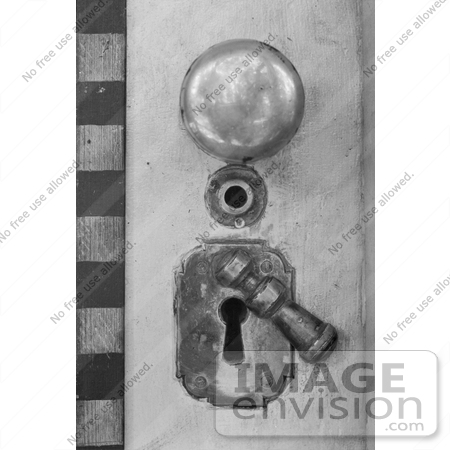 #20098 Stock Photo: Door Knob and Open Skeleton Key Plate by JVPD