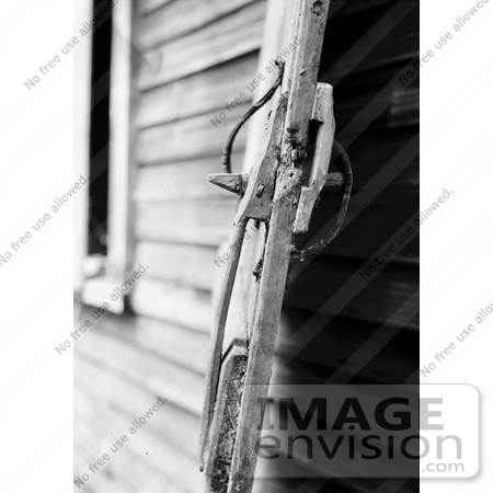 #20110 Stock Photo: Wooden Latch and Handle at the General Cyrus French House by JVPD