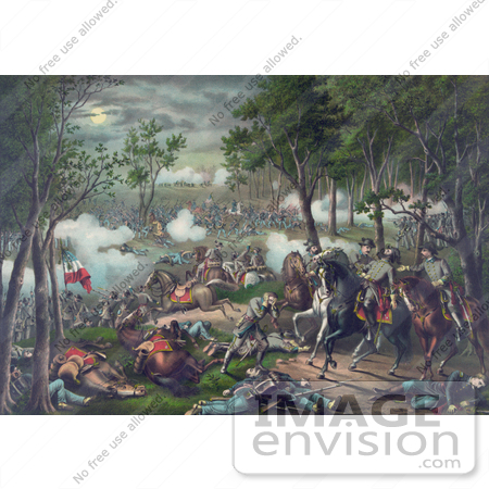 #20124 Stock Photography: the Union Army and Confederate Army at the Battle of Chancellorsville, American Civil War by JVPD