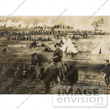 #20130 Stock Photography: General Ulysses S. Grant on Horseback at City Point by JVPD