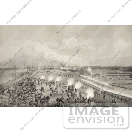 #20133 Stock Photography: the Battle of Stones River or Second Battle of Murfreesboro by JVPD