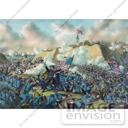 #20134 Stock Photography: The Capture of Fort Fisher in 1865 by JVPD
