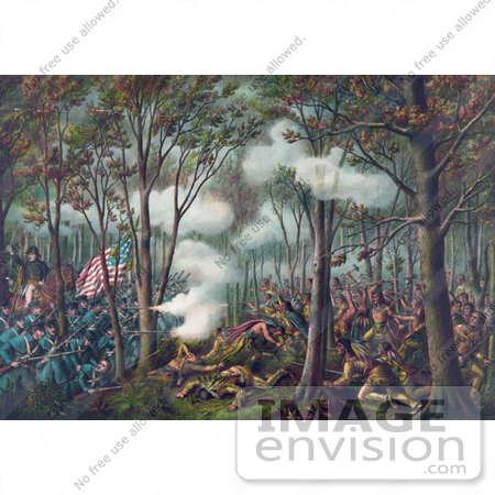 #20135 Stock Photography: the Battle of Tippecanoe, Tecumseh’s War, 1811 by JVPD