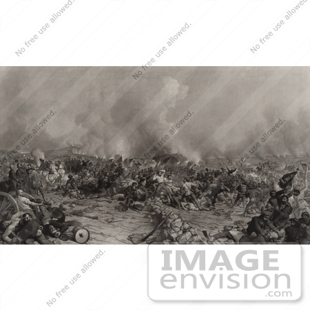 #20140 Stock Photography: Union and Confederate Troops at the Battle of Gettysburg by JVPD