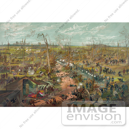#20162 Stock Photography: the Battle of Shiloh, the Battle of Pittsburg Landing, 1862 by JVPD