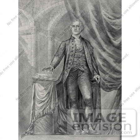 #20171 Stock Photo of George Washington Taking the Oath as the First American President by JVPD