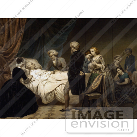 #20204 Stock Photography: George Washington on His Death Bed by JVPD