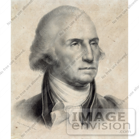 #20214 Stock Photography: George Washington Drawn on Stone by JVPD