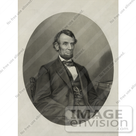 #20250 Historical Stock Photography: Abraham Lincoln Sitting in a Chair by JVPD