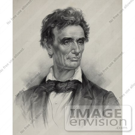 #20254 Historical Stock Photography: Abe Lincoln Looking Off to the Right by JVPD