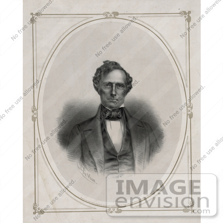 #20299 Historical Stock Photo of Franklin Pierce, the 14th American President by JVPD