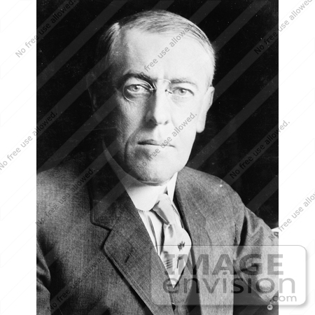 #20321 American History Stock Photo of Woodrow Wilson, 28th President of the USA by JVPD