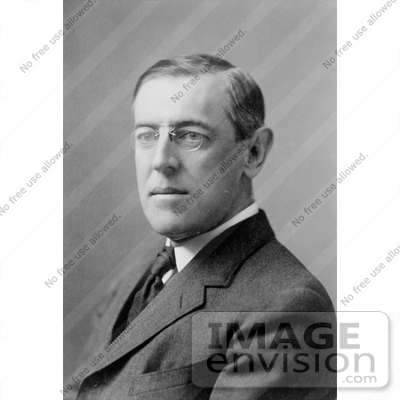 #20324 American History Stock Photo of American President Woodrow Wilson by JVPD