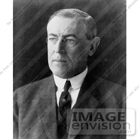 #20325 American History Stock Photo of American President Woodrow Wilson by JVPD