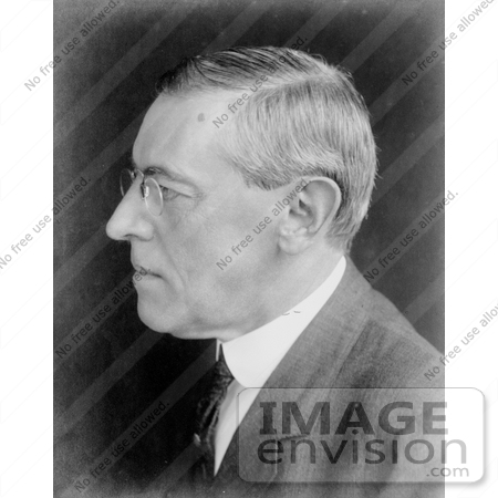 #20326 American History Stock Photo of the 28th American President, Woodrow Wilson by JVPD