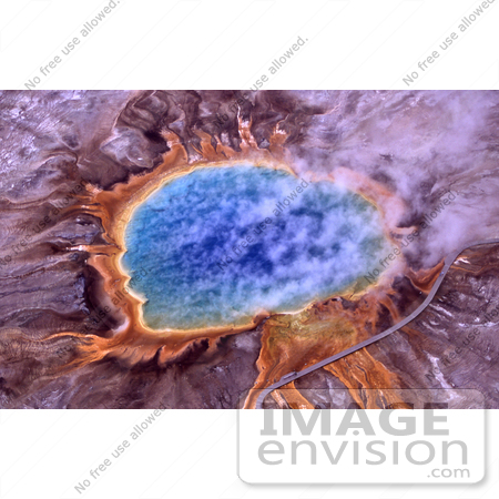 #20327 Nature Stock Photography of the Grand Prismatic Spring in Yellowstone National Park by JVPD