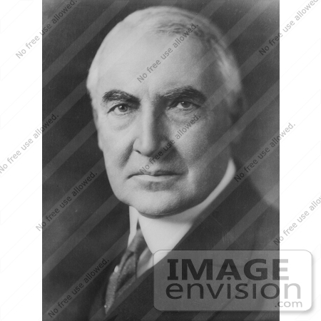 #20363 History Stock Photo of Warren Gamaliel Harding, 29th President of the USA by JVPD