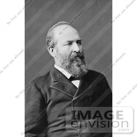 #20365 History Stock Photo of James Abram Garfield, the 20th President of the USA by JVPD