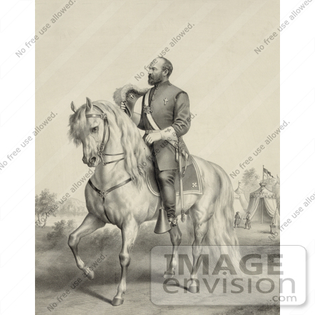 #20368 History Stock Photo of General James Garfield on a Horse by JVPD