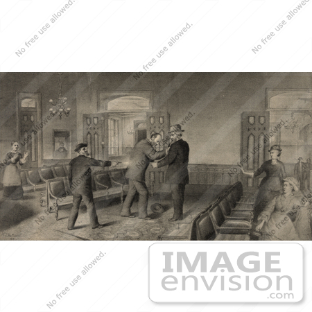 #20373 History Stock Photo of the Assassination of President James A. Garfield by JVPD
