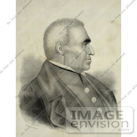 #20383 Historic Stock Photo of Zachary Taylor the 12th President of the United States, in Profile by JVPD