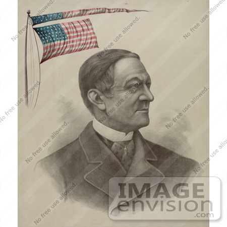 #20391 Historical Stock Photography: Levi P Morton, the 22nd Vice President of the United States by JVPD