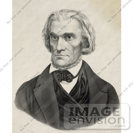 #20394 Historical Stock Photography: the 7th Vice President of the USA, John C Calhoun by JVPD