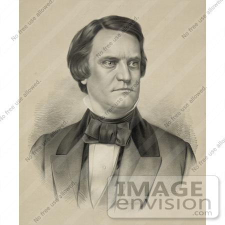 #20400 Historical Stock Photography: John C Breckinridge, the 14th Vice President of the USA by JVPD