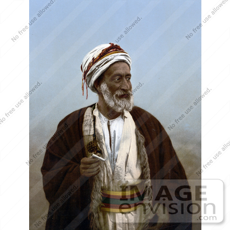 #20427 Historical Stock Photography of Sheiks of a Palestine Village, Holy Land by JVPD