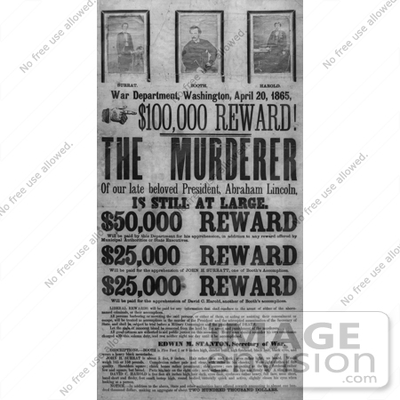 #2047 100,000 reward! The Murderer of our Late Beloved President, Abraham Lincoln by JVPD