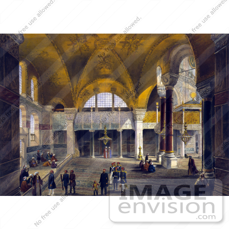 #20473 Stock Photography of the Gallery and Imperial Tribune of the Hagia Sophia by JVPD