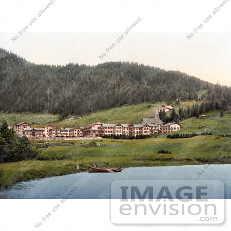 #20551 Historical Photochrome Stock Photography of Madonna di Campiglio, Tyrol, Austria by JVPD