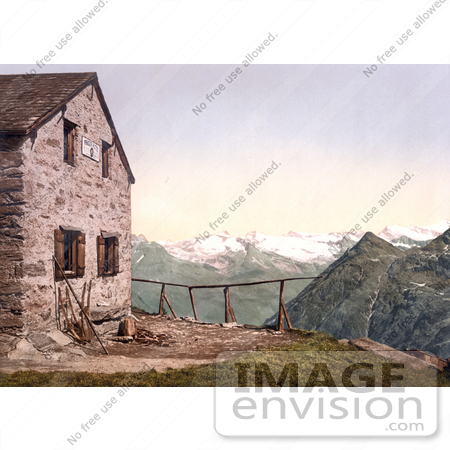 #20558 Historical Photochrome Stock Photography of Laugkofigruppe (Langkafelgruppe), Pragerhutte, Tyrol, Austria by JVPD