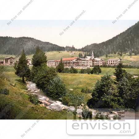 #20603 Historical Photochrome Stock Photography of Madonna di Campiglio, Tyrol, Austria by JVPD