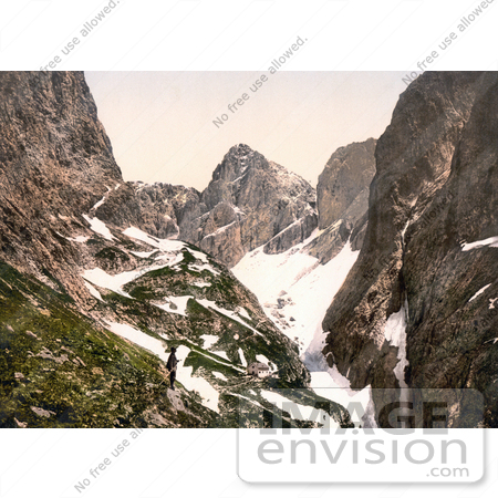 #20604 Historical Photochrome Stock Photography of Grasleitenhutte, Tyrol, Austria by JVPD