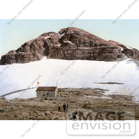 #20677 Historical Photochrome Stock Photography of Bambergerhutte, Mount Boe, Tyrol, Austria by JVPD