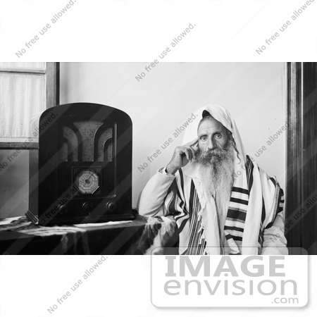 #20802 Stock Photography of a Man Listening to a Radio by JVPD