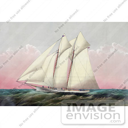 #20807 Stock Photography of a Schooner Sailboat on the Ocean by JVPD