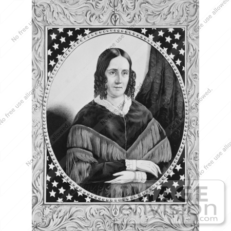 #20854 Stock Photography of First Lady Sarah Polk, Wife of American President James K Polk by JVPD